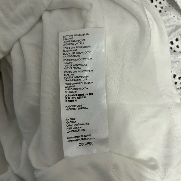 Anthropologie Maeve White Puff Sleeve Sundress. Size Medium - Picture 6 of 6